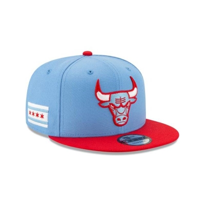 Chicago Bulls Gorra | New Era 2019 NBA Authentics City Series 9fifty Snapback Cap Mexico - Azules